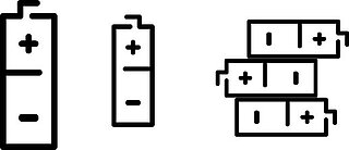 Zeichnung mit verschiedenen Batterien