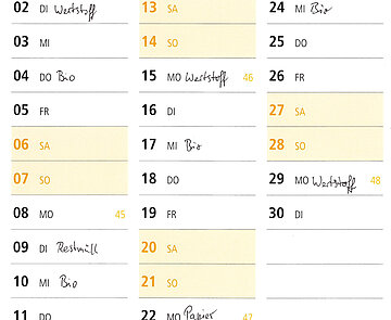 Symbolbild zum Abfuhrkalender