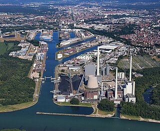 Luftaufnahme vom Rheinhafen