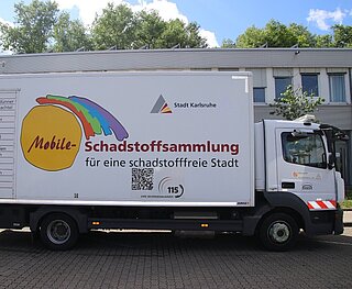 Blick auf das Schadstoffmobil