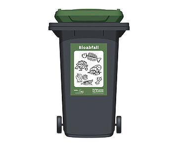 Biotonne mit grünem Deckel