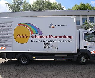 Das Schadstoffmobil des Teams Sauberes Karlsruhe.