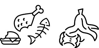 Zeichnung mit Speiseresten