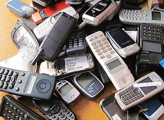 Abbildung alter Handys